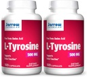 Jarrow Formulas L-Tyrosine 500 mg - 100 Kapseln - Unterstützt Gehirnfunktion - Gehirn Neurotransmitter Precursor - Freie Form Aminosäure - Enthält reine Kristallin L-Tyrosin - 100 Servierungen