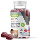 Viteey Kids Multivitamin Gummis mit Probiotika - 8-1 Kinder Vitamine für Immun-Gesundheit Unterstützung mit Vitamin C, D3, B12, B6, Zink, Elderberry, Selen - Vegetarisch - Kaubare schmackhafte Beere Flavored
