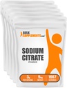 BulkSupplements.com Sodium Citrate Powder - Sodium Citrate Food Grade, Emulsifier, Flavor Enhancer - Gluten Free, 3g per Serving, 5kg (11 lbs) (Pack of 5)