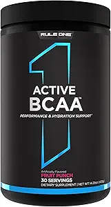 Regel 1 Aktive BCAA - Performance, Hydration und Recovery-Unterstützung mit 5g BCAAs + Elektrolyten, L-Glutamin und Citrulline (30 Servierungen, Obst-Punch)