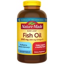 Natur gemacht Burp Weniger Fischöl Omega 3 Ergänzungen, 1000mg Softgels, Omega 3 Fischöl Ergänzungen für gesunde Herzunterstützung, 320 Softgels, 160 Tage Versorgung