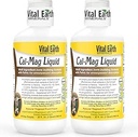 Vital Earth Minerals Cal-Mag Liquid – Calcium Magnesium Supplement mit Vitamin D3, K2, Bor und Fulvic Säure für schnellere Absorption, 32 Oz Ea + 1 Oz Cup