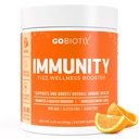 GOBIOTIX Vitamin C - Immune Defense Support Supplement - Immunität Pulver Wellness Booster - Vegan Superfood - Elderberry, Turmeric, B12 Vitamin Supplement, Non-GMO und Sugar Free (Orange)