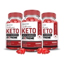 Justified Laboratories Trim Tummy Keto ACV Gummies Extreme (2000 mg) - 60 Count, Pack of 3 - Formulated with Apple Cider Vinegar, Folate & Vitamin B12 - Non-GMO, Vegan, Gluten Free - 90 Servings