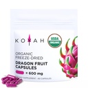 Organic Dragon Fruit Capsules, Freeze-Dried: 60 Capsules | 600 mg per Capsule, Whole-Fruit - Antioxidant Support*