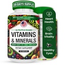 Multivitamine/Minerals Kapseln mit Zink und Premium 42 Früchte und Veggies Mischung für Immununterstützung Tägliche Multivitamin Kapsel Antioxidans Ergänzung für Immunsystem 60 Kapseln