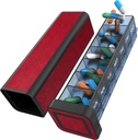 Pill Organizer 1 Mal am Tag, Pille Box 7 Tage, Wöchentliche Reise Pille Fall, Täglich große Medikamente Halter Container, Einmal täglich Pillenspender für Vitamin, Medizin, Pillen, Supplement (Rot)