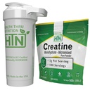 Health Thru Nutrition Micronized Creatine and USA Made Shaker Bottle Bundle