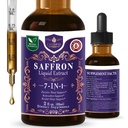 Saffron Drops, 7 Integrated Plant Formula, Alcohol Free, 2 oz