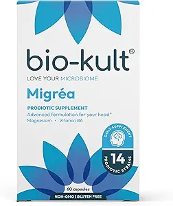Bio-Kult Migréa | Magnesium, Vitamin B6 & Probiotics | Gut & Head Support | Advanced Multi-Strain Formula | 60 Kapseln