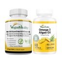 Vegan Vitalität Immunität Booster Bundle 6 Monate - Vegan Multivitamine und Vegan Omega 3 Algenöl. Hochfeste pflanzliche Formel für Immunität, Energie Gesamtgesundheit für Vegane und Vegetarier