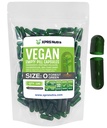 XPRS Nutra Größe 0 Leere Kapseln - 100 Zähler leere vegane Kapseln - Vegetarische Pillen - DIY Gemüse Kapsel Füllung - Veggie Pillen Kapseln für Do-It-Yourself Ergänzungen (Forest Green)