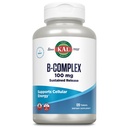 KAL B-100 Complex - Sustained Release Vitamin B Complex - Gesunde Energie-Unterstützung mit natürlichen Unterstützung Basis und frischen Minty Coating - Vegetarier - 60 Tage Garantie - 120 Servierungen, 120 Tabletten