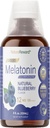 Melatonin 12mg | 4 fl oz Flüssigkeit |120 Servierungen | Blueberry Flavor | für Erwachsene | Non-GMO, vegetarische Beilage
