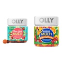 OLLY Teen Girl Multi Gummy, Kinder Multivitamin Gummy Worms, Vitamine, Mineralien, Immununterstützung, 35 & 45 Tage Versorgung