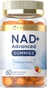 Carlyle NAD+ Supplement | 60 Gummies | Advanced Formula | Peach Flavor | Vegan, Non-GMO & Gluten Free