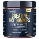 Creatine HCl Gummies with Turmeric & Black Pepper Extract, Sugar Free, Vegan Daily Creatine Gummies for Active Lifestyles, Strawberry Flavor, 90 Gummies