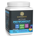 Sunwarrior Pre Workout Powder Energy Drink, Hydrate, Focus, Endurance, & Strength Support Blue Raspberry Pineapple Flavored 30 Servings Active Preworkout