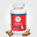 Vital Beat Cardiovascular Support Supplement, 90 Capsules | with CoQ10, Flaxseed, Grape Seed, Turmeric & Taurine, Heart, Circulation & Cholesterol Support