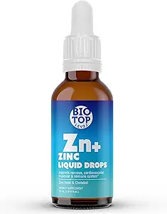 Flüssige Zinkergänzung. Immununterstützung und Hautpflege. Ionic & Chelat Zink für Kinder & Erwachsene. 30-Tage-Versorgung, Vegan, Organisches Glycerin basiert, ungeflammt
