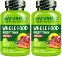 NATURELO Multivitamins for Teenage Girls/Boys, 120 Capsules, Whole Food Multivitamin with Minerals, Non-GMO, Vegetarian (Pack of 2)