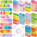 Lounsweer 120 Pcs Kids Bandages Bulk Tie Dye Pastel Farbige Bandagen für Kinder Nette wasserdichte flexible Klebeband Atmungsaktive Pflege für Kinder Baby Kleinkind Schnitt Scrapes Wounds Burn, 10 Stil(Tie Dye)