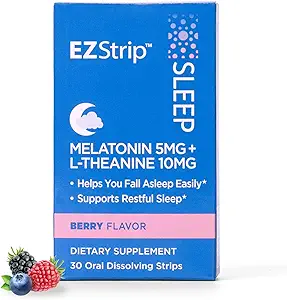 Schlafhilfe-Ergänzung - Berry Flavor, 30 Count - Lösen von Schlafstreifen mit Melatonin und L Theanine zur Unterstützung mit fallendem schlafen - Made in the USA, Sugar and Gluten-Free