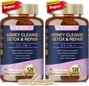 Totaria (2 P) Kidney & Liver Cleanse Detox & Repair Capsules, Chanca Piedra & Cranberry Pills for Liver & Kidney Support Supplement Extra Strength for Stones Dissolver, Urinary Tra Health for Woman