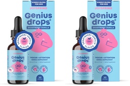 JoySpring Genius Kids Focus Drops, SmartBerry Vanilla, 30 Servings (Pack of 2)