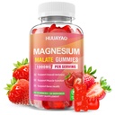 Magnesium Malate Gummies 1000mg, Chewable Magnesium Supplements with L-Theanine, CoQ10 & Vitamin B6, Support Energy Production, Muscle Function, Sugar-Free, Strawberry Flavor, 60 Count