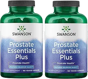 Swanson Prostate Plus - Natürliche Ergänzung für Männer Förderung gesunden Urinary Tract Flow & Frequency - Unterstützung Gesamtprostata Gesundheit - (180 Veggie Kapseln) 2 Pack