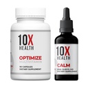 10X Health Methylated Multivitamin - Daily + Calm Kit | Multinutrient Capsules + L-Theanine & GABA Liquid Drops, 2-Pack Bundle