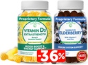 Lunakai Vitamin D3 und Elderberry Gummies Bundle - Immunität, Knochen und Stimmung Unterstützung Ergänzung für Erwachsene & Kinder - Non-GMO, No Corn Syrup, All Natural Gummy