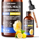 Cortisol Supplements Liquid Drops for Women Men Hormone Balance with Magnesium Complex L Theanine Ashwagandha Phosphatidylserine Plant Based Supplement for Mood Focus Sleep Support 2 FL. OZ