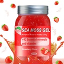 Sea Moss Gel,Organic Raw Irish Seamoss Gel Advanced Superfood,Immune und Verdauungsunterstützung,Vitamin und Minerals Supplement(Strawberry,18.5OZ)
