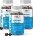 Amire by Dr. Awan Super Greens Gummies, Fruits & Veggies Supplement, Green Superfood for Immunity, Metabolism, Liver Function & Nervous System, Essential 8 Greens, 180ct, 90-Day Supply