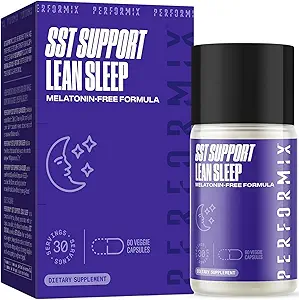 PERFORMIX - SST Support Lean Sleep - Herbal Sleep Aid Supplement - Gentle Nighttime Support - Calming Formula - 60 Veggie Kapseln für Erwachsene