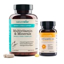 NatureWise [1 Multivitamin for Women Stress Support & Natural Minerals - 60 Capsules[30-Day Supply] + [1] Vitamin D3 5000iu + Organic Olive Oil - 30 Mini Softgels[30-Day Supply]