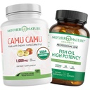 Immune & Vitality Bundle – Organic Vitamin C + Omega-3 Fish Oil | Antioxidant for Heart, Brain, Skin & Immune Support