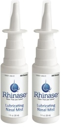 Rhinase Allergy Relief Saline Nasal Spray – Steroid Free, Dual Wetting Agent & Salt Formulation, 300 Sprays for Dry Nose, Allergy, nosebleeds from Nasal Dryness (Pack of 2)