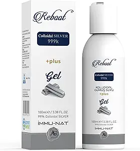 Reboot Kolloidal Silber Gel - 35PPM Max Strength - Erste Hilfe & Burn Relief - Beruhigt Juckreiz, Schmerzen aus Burns, Cuts, Sunburn, Hautreizungen - 3.4oz