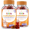 NutraChamps 120 Gummy Vitamine für Kinder (Pack von 2), Sugar Free Kids Vitamine Gummy Multivitamin, Vegan & Non-GMO, Erdbeere, Passionfruit, Peach & Cherry