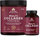 Antike Ernährung Multi Collagen Kapseln, 90 Count + Multi Collagen Protein Pulver, Unflavored, 60 Portionen