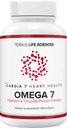 Heart Health Omega 7 - Containing Patented Provinal Purified Omega 7 Fatty Acids - No Fish Smell or Burp-Back - 90ct Soft Gels