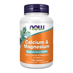 JETZT Nahrungsergänzungsmittel, Calcium & Magnesium 2:1 Ratio, Hohe Potenz, unterstützt Knochengesundheit*, 100 Tabletten