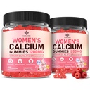 Calcium Gummies for Women，Calcium Citrate 1200 mg with Vitamin D3, K2, B12, Magnesium, Zinc & Boron, Immune Support, Calcium Supplement for Women, Vegan, Sugar-Free, 120 Count