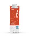Vital 1.5 Cal vanilla peptide-based therapeutic nutrition formula, 8 fl oz ready-to-use cartons, case of 24, by Abbott Nutrition, for tube or oral feeding