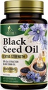 Black Seed Oil Softgels 1000mg - Premium Nigella Sativa Blackseed, Pure Natural Black Cumin Seed Oil & Antioxidant für Haut und Immununterstützung - Non GMO, Bottled in USA Supplement - 60 Softgels