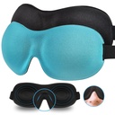 Sleep Mask SleepFun Invisible Alar Deep Orbit 3D Eye Mask Ultra Lightweight & Comfortable Sleeping Mask for Travel, Nap, Shift Works, Black & Blue