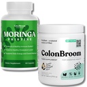 ColonBroom Fiber Powder + Moringa Capsules Bundle, Gut & Daily Wellness